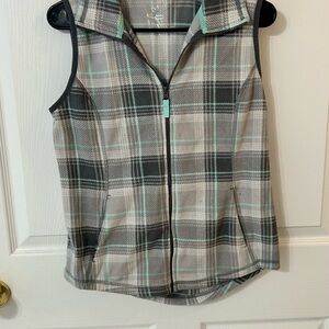 Made for Life Plaid Vest - Gray and Green